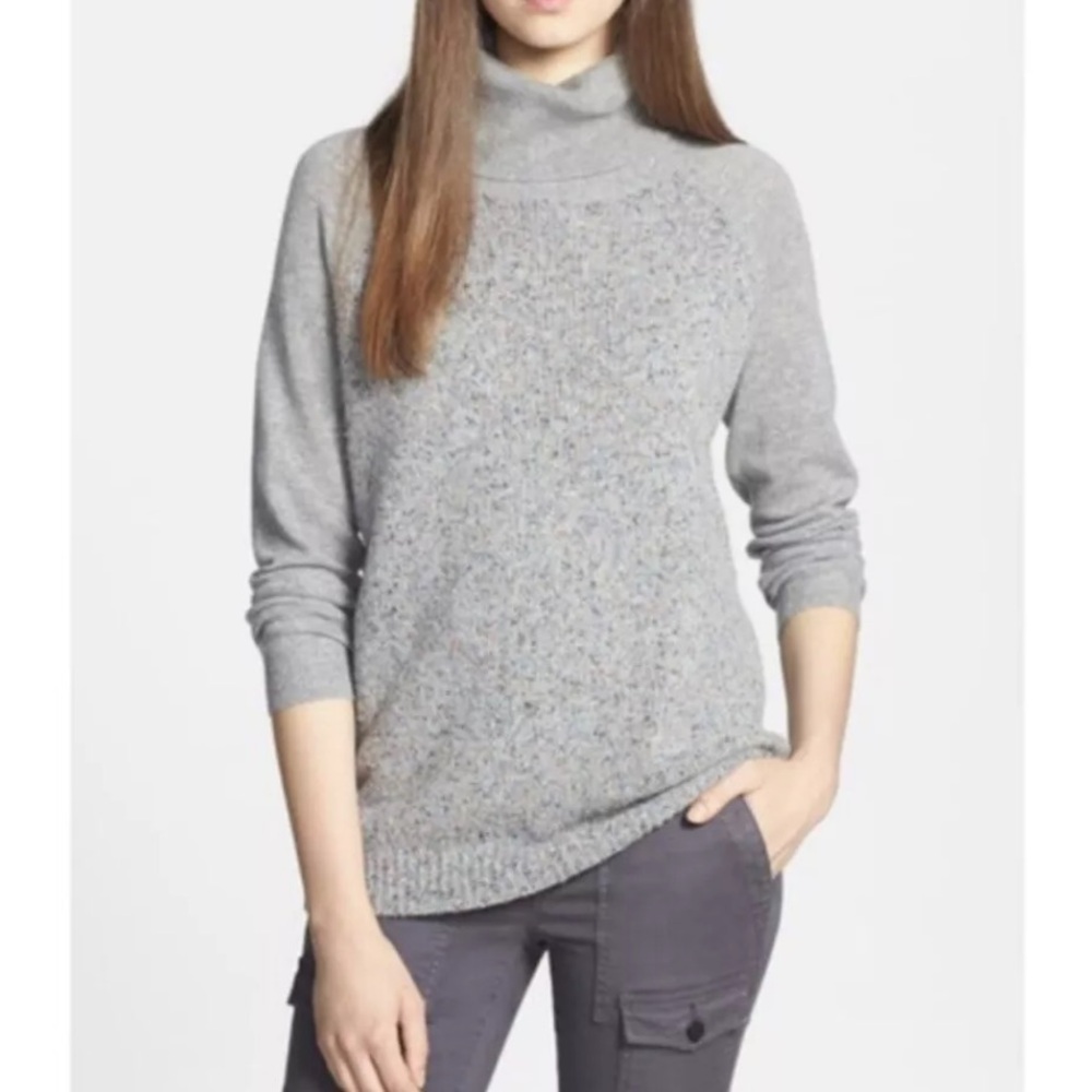 Joie Anelia B Grey Speckled Turtleneck Pullover Knit Sweater Women's Size XS NWT